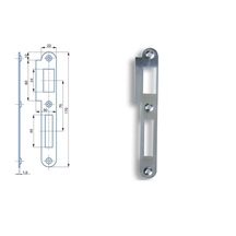 Protiplech K182 P 2/2  Zn bílý    pro rozteč zámků 72mm