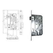 Zámek zadlabací K136SC P-L       Zn bílý bal.1  72/85 vložkový čelo 18mm  tichá střelka
