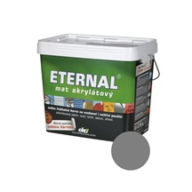 Eternal mat akrylátový univerzální barva na dřevo kov beton, 03 šedá středně, 10 kg