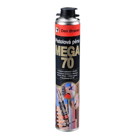 Pěna MEGA 70  pistolová  870ml žlutá