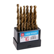 Sada vrtáků do kovu 1-10 19ks TITAN     20320