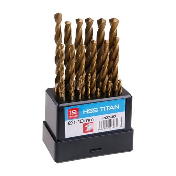 Sada vrtáků do kovu 1-10 19ks TITAN     20320
