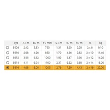 Žebřík dvoudílný univerzální 8516 AL 836cm/PROFI/2x16 příček