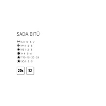 Sada bitů 20ks v plastu 18907