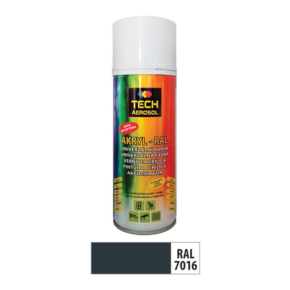 Sprej akr.RAL 7016  400ml šedá antracit