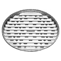Tác na gril kulatý 34cm 2ks/bal