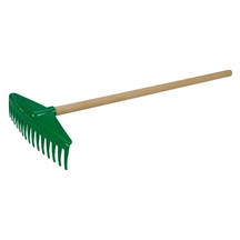 LENA Hrábě 60cm dřevěná rukoj. /plast