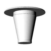 Návlek na trubku kónicky K27     PVC 27mm černé