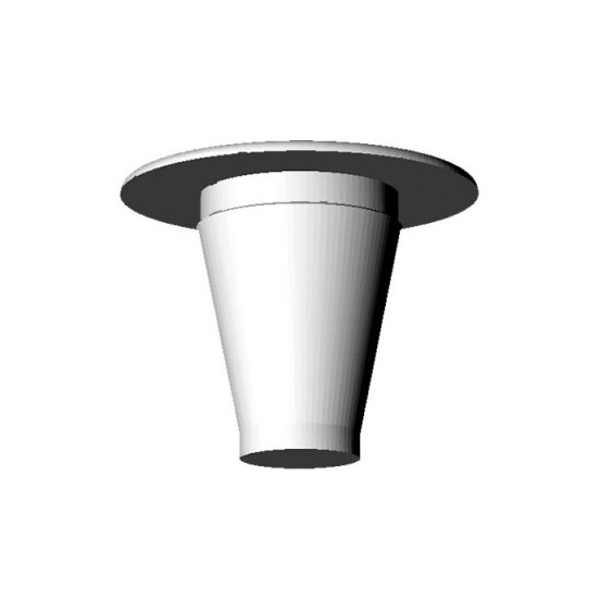 Návlek na trubku kónicky K27     PVC 27mm černé
