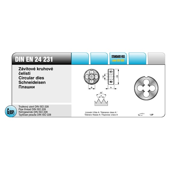 Očko závitořezné 24231 G3/4" L HSS