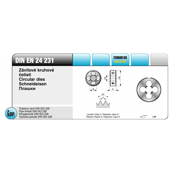 Očko závitořezné 24231 G1/2" L HSS