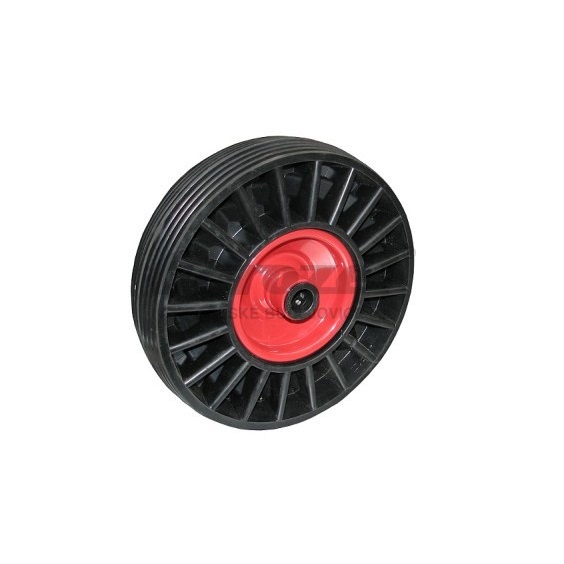 Kolo s pryžovou  obručí 260/75/20P  150kg    válečkové ložisko 20mm