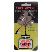 Háček TWENTY univerzální sv-hnědý  blistr 5ks