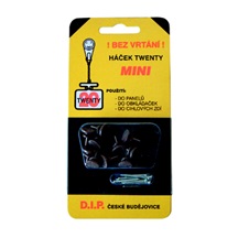 Háček TWENTY MINI   hnědý   blistr 10ks