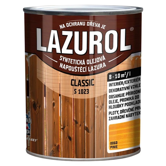 LAZUROL S1023/060 Classic na dřevo, interiér a exteriér, pinie, 750 ml
