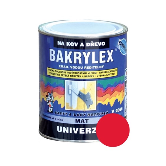 BAKRYLEX MAT 0815 červená 0,7kg, na kov a dřevo