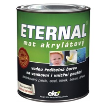 Eternal mat akrylátový univerzální barva na dřevo kov beton, 06 zelená, 700 g