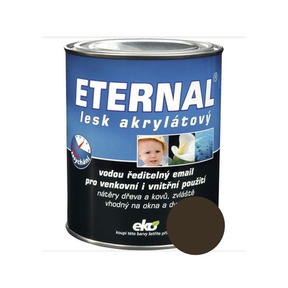 Eternal lesk akrylátový vrchní barva na dřevo a kov, Ral 8017 hnědá, 700 g