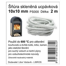 Šňůra skleněná ucpávková PS000 10x10/2m
