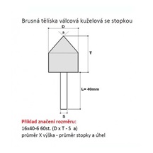 Tělísko brusné 16x40-6 A99B 80M7V 328511655