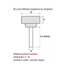 Tělísko brusné 16x2,5-3 99BA 80M7 322511609