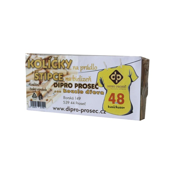 Kolíčky na prádlo   48 ks dřevěné