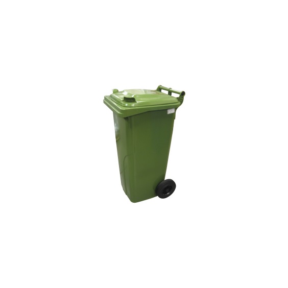 Popelnice plastová 120l zelená s kolečky 0004-2