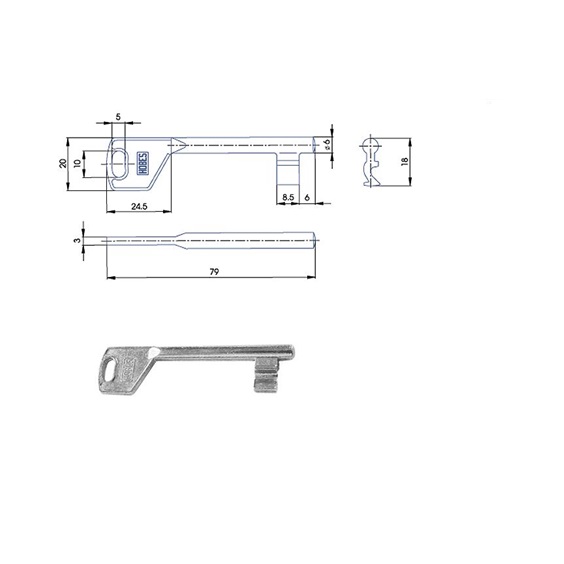 Klíč obyčejný P220,K051  č.36