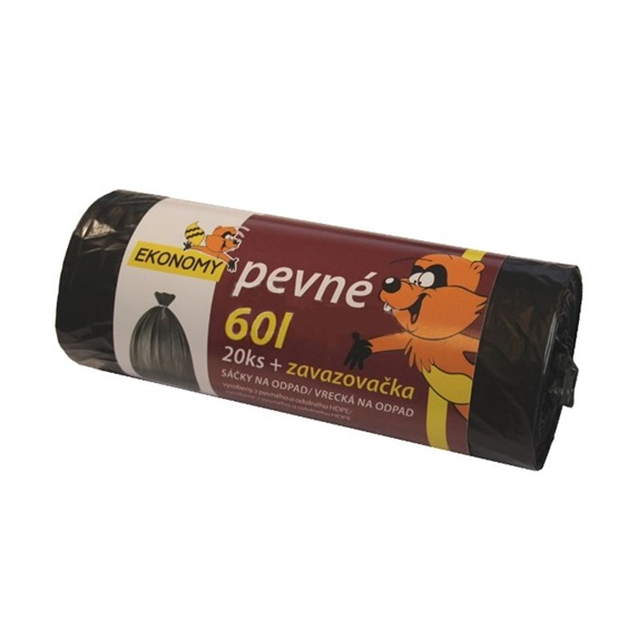 Sáčky odpadkové 60x72 60l /20 šedá