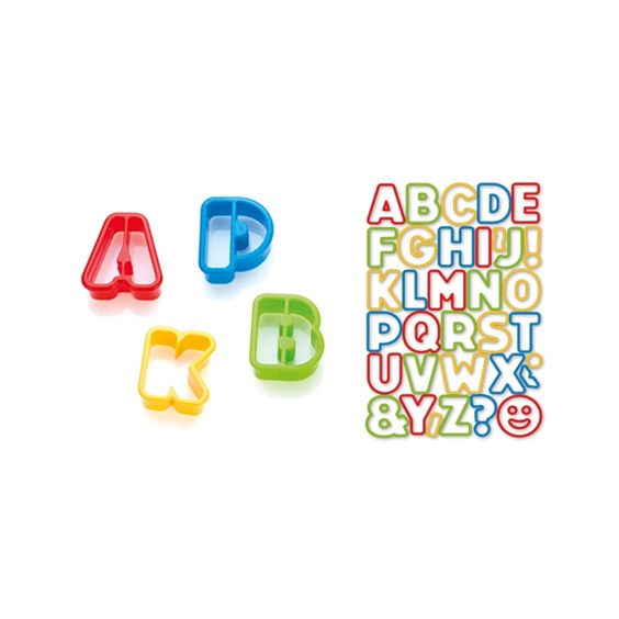 Vykrajovátka abeceda DELÍCIA KIDS, 34 ks
