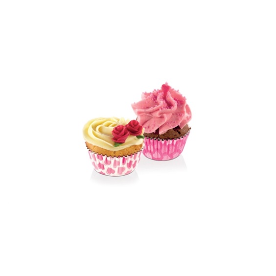 Cukrářské mini košíčky DELÍCIA pr. 4 cm, 100 ks, srdíčka