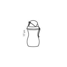 Dětská láhev s brčkem BAMBINI 300 ml, zelená, modrá