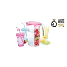 Džbán myDRINK 2.5 l, 4 poháry s víčkem, zelená