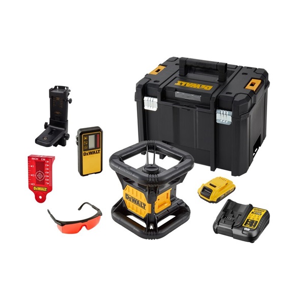 Laser rotační s olovnicí DCE074D1R 18V 1x2,0 Ah Li-Ion