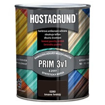 Hostagrund Prim 3v1 S2177 základní i vrchní barva na kov, 0280 hnědá tmavě, 600 ml