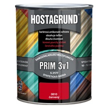 Hostagrund Prim 3v1 S2177 základní i vrchní barva na kov, 0810 červená, 600 ml