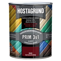 Hostagrund Prim 3v1 S2177 základní i vrchní barva na kov, 0840 červenohnědá, 600 ml