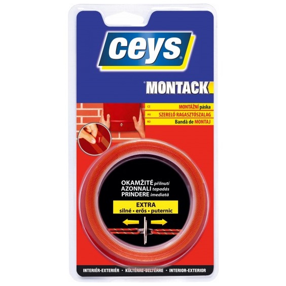 Páska montážní, délka 2,5 metru, šířka 19 mm CEYS
