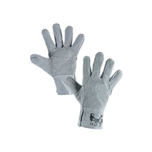 Rukavice kožené,7cm  KALA 10"šedá hovězina
