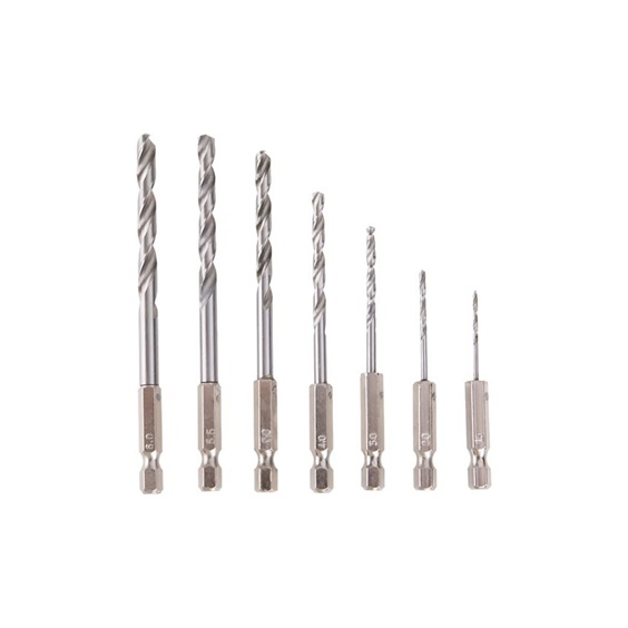 Sada vrtáků s šestihrannou stopkou 1,5-6mm 7 ks 20316