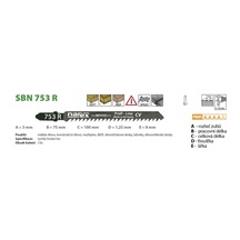 List pilový SBN 753 R 100/1,25mm 3ks rychlý hrubší řez