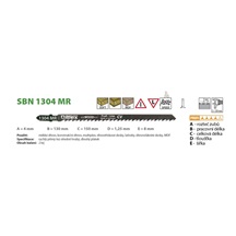 List pilový SBN 1304 MR 150/1,25mm 2ks rychlý přímý řez středně hrubý