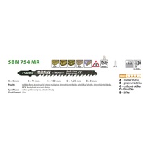 List pilový SBN 754 MR 100/1,25mm 3ks velice rychlý rovný řez středně hrubý