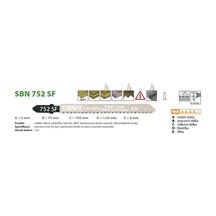 List pilový SBN 752 SF 100/1,45mm 3ks precizní čistý řez bez vytrhávání třísek z obou stran