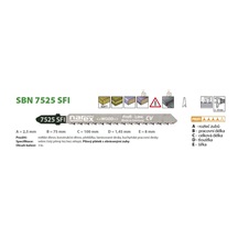 List pilový SBN 7525 SFI 100/1,45mm 3ks velmi čistý řez bez otřepů