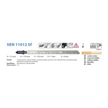 List pilový SBN 11012 SF 132/1mm 3ks čistý přímý řez v Fe