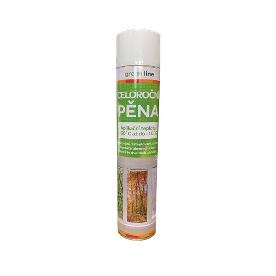 Pěna montážní trubičková  750ml  do -10°C     celoroční   green line