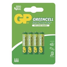 Baterie zinkochloridová  GP Greencell R03 (AAA),4BL