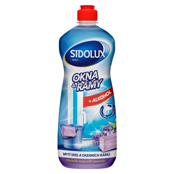 Sidolux čistič na okna a rámy s levandulí, 1 l