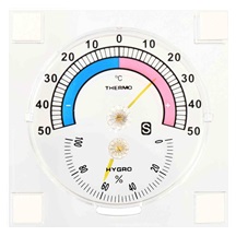 Teploměr okenní s vlhkoměrem samolepící 2112- 90x90mm